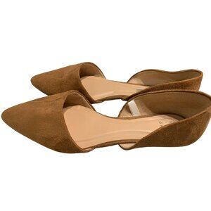 Brown Suede Flats A New Day Womens Pointed Toe DOrsay Shoes Size 9.5